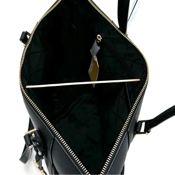 Michael Kors Large Charlotte Tote Bag & Large Double Zip Wallet Black (NWT) - Picture 9 of 14